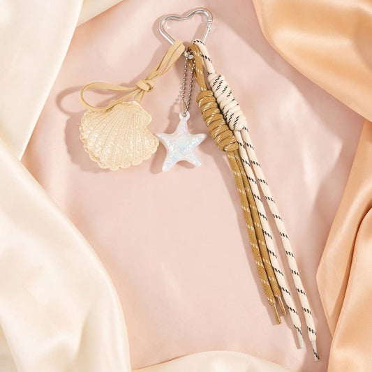 Shell And Starfish Coastal Bag Charm