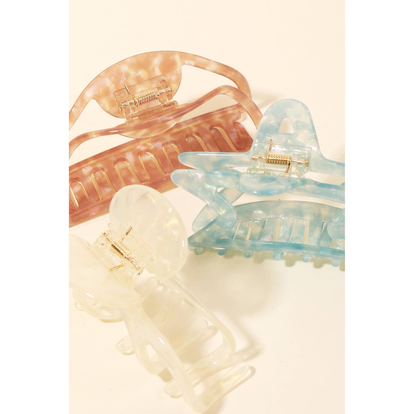 Assorted Shape Acetate Hair Clip Set