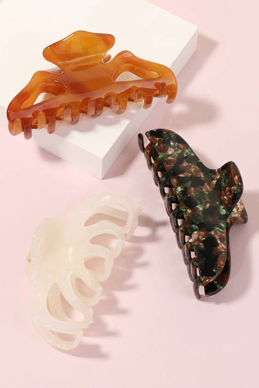 Acetate Assorted Jaw Hair Clip Set