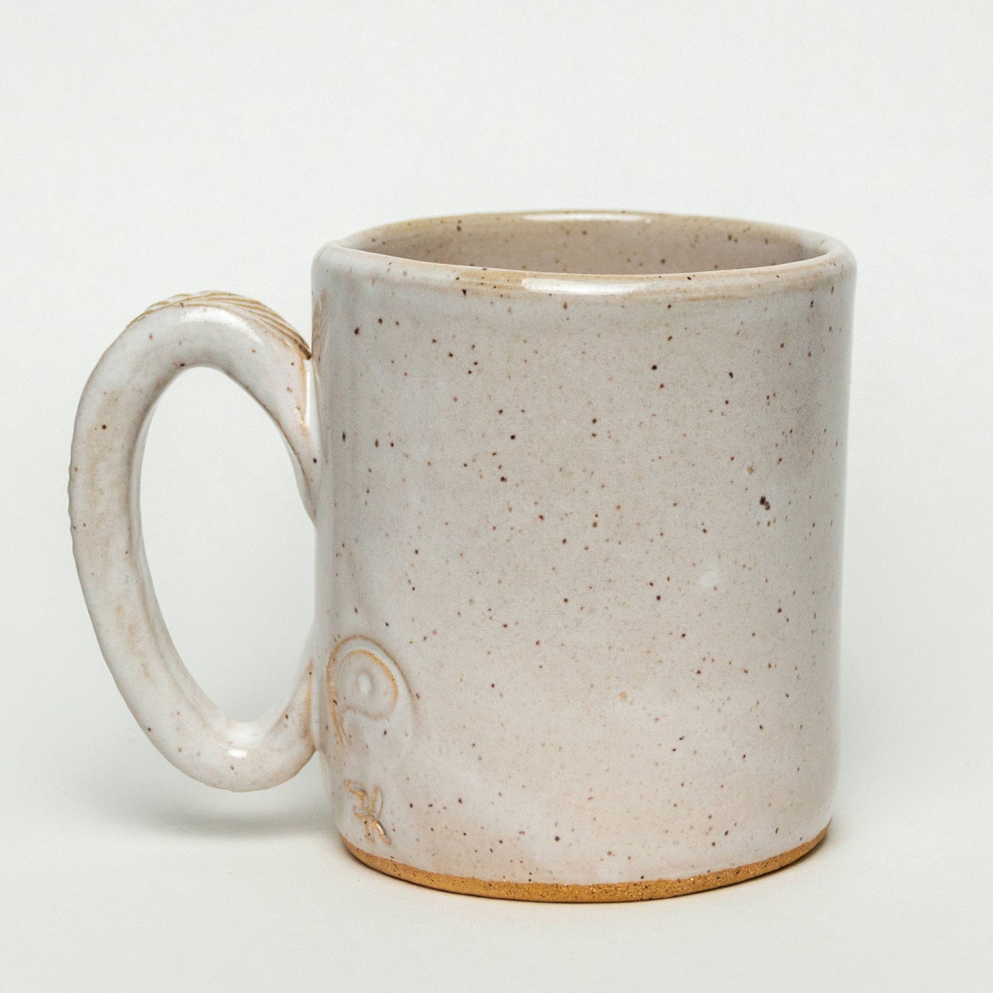 'Love' Handmade in Ohio Ceramic Stoneware Ivory 12oz Mug