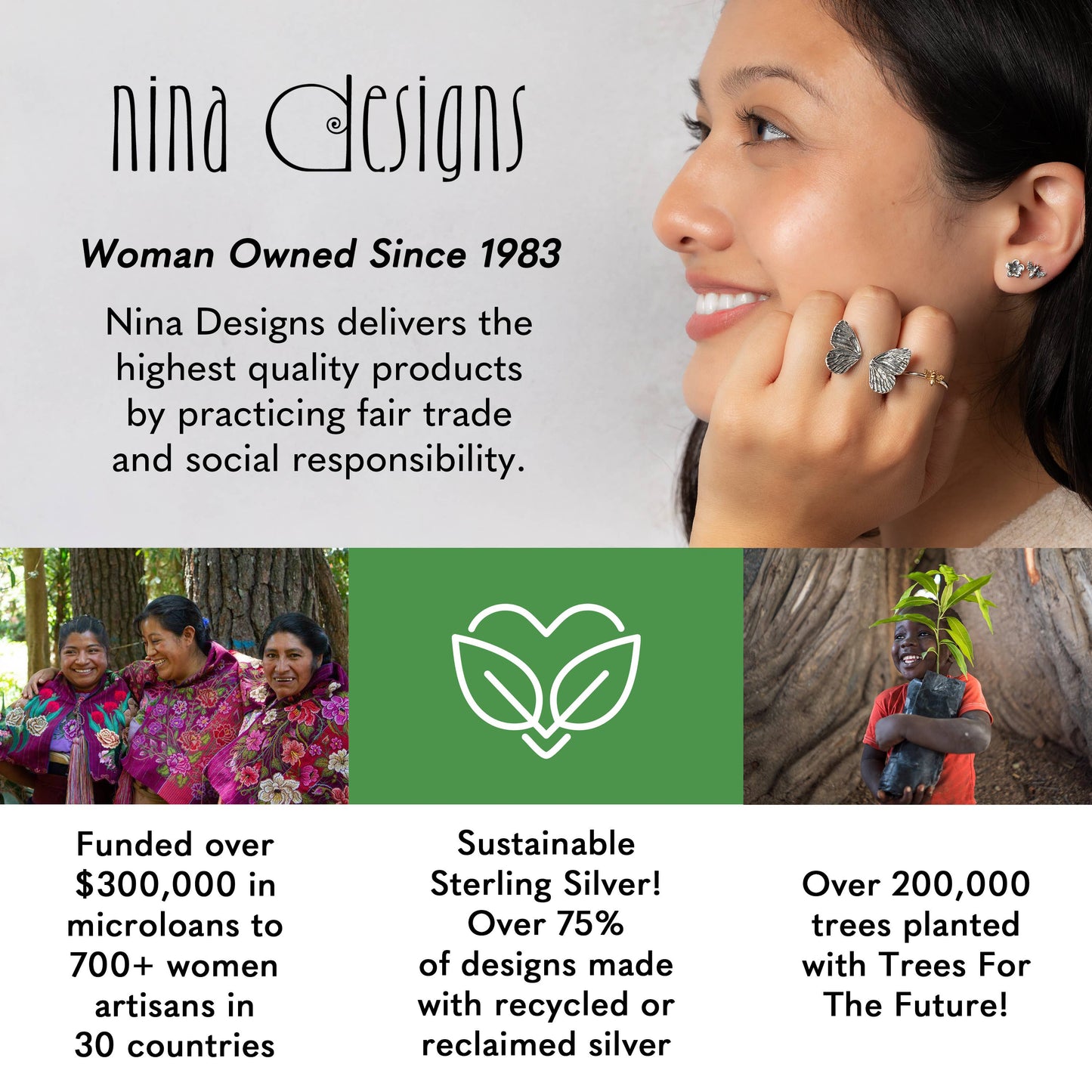 Sterling Silver or Bronze Adjustable Stingray Ring