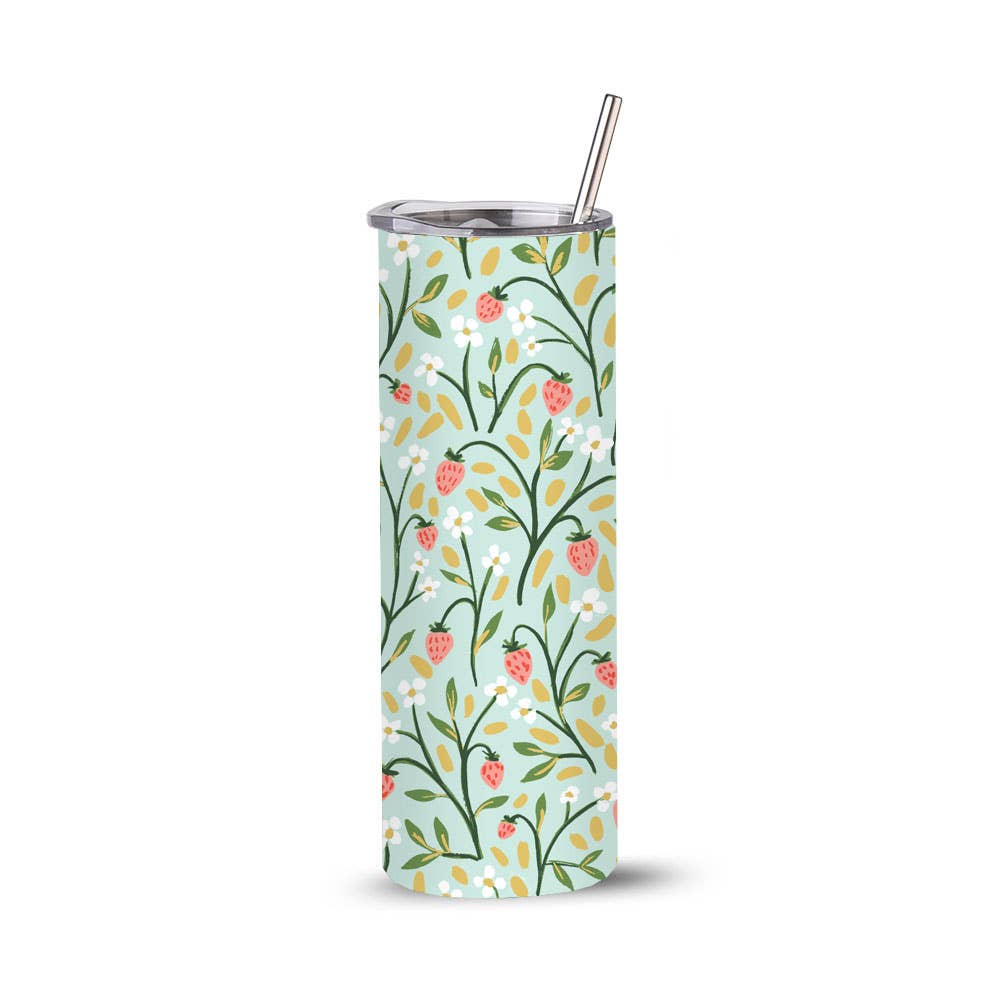 Strawberry Meadow 20oz Stainless Steel Skinny Tumbler