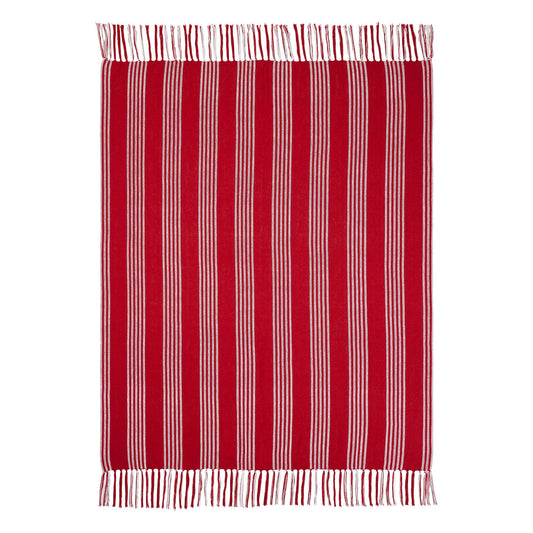 Arendal Red Stripe Woven Throw 50x60