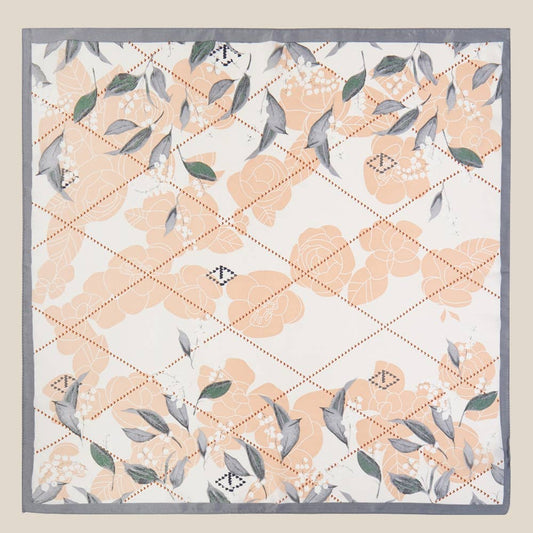 Flower Leaves Print Bandana Scarf