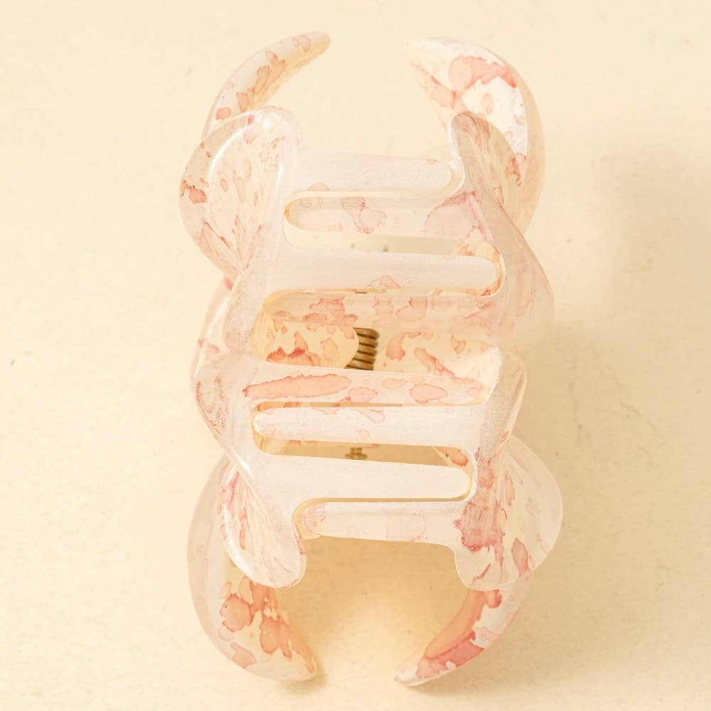 Large Paint Splatter Flower Hair Claw Clip