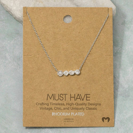 Gold Dipped Sea Life Bar Pendant Necklace