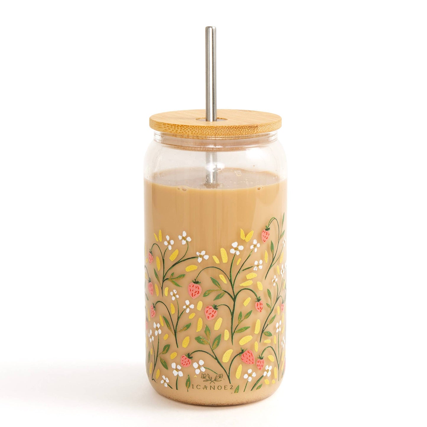 Strawberry Glass Can