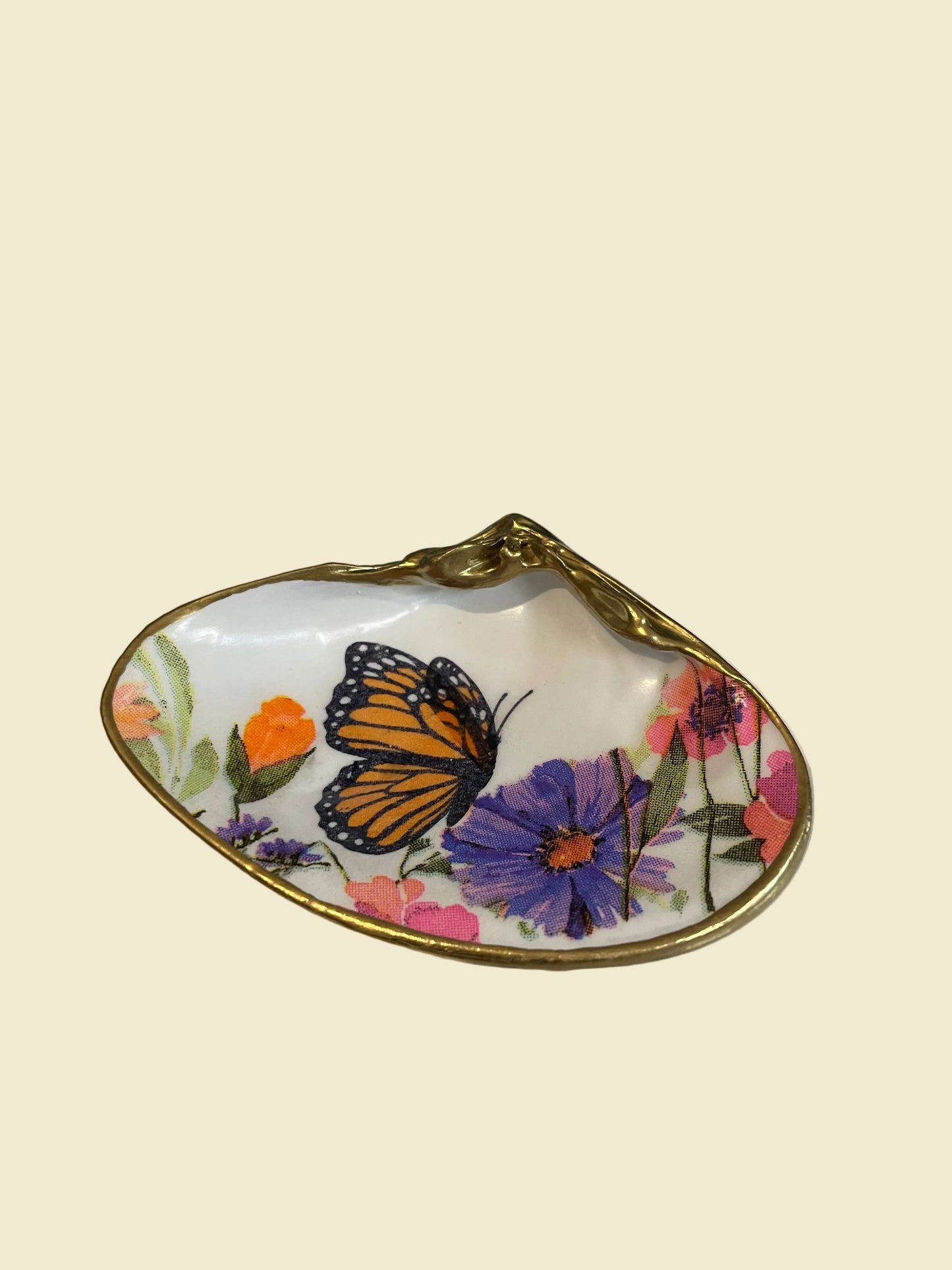 Shell Dish | Butterfly Flower yellow