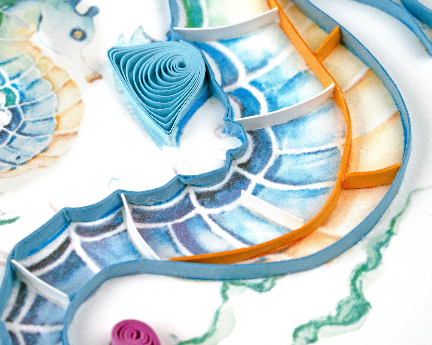 Colorful Seahorse Gift Enclosure Mini Card