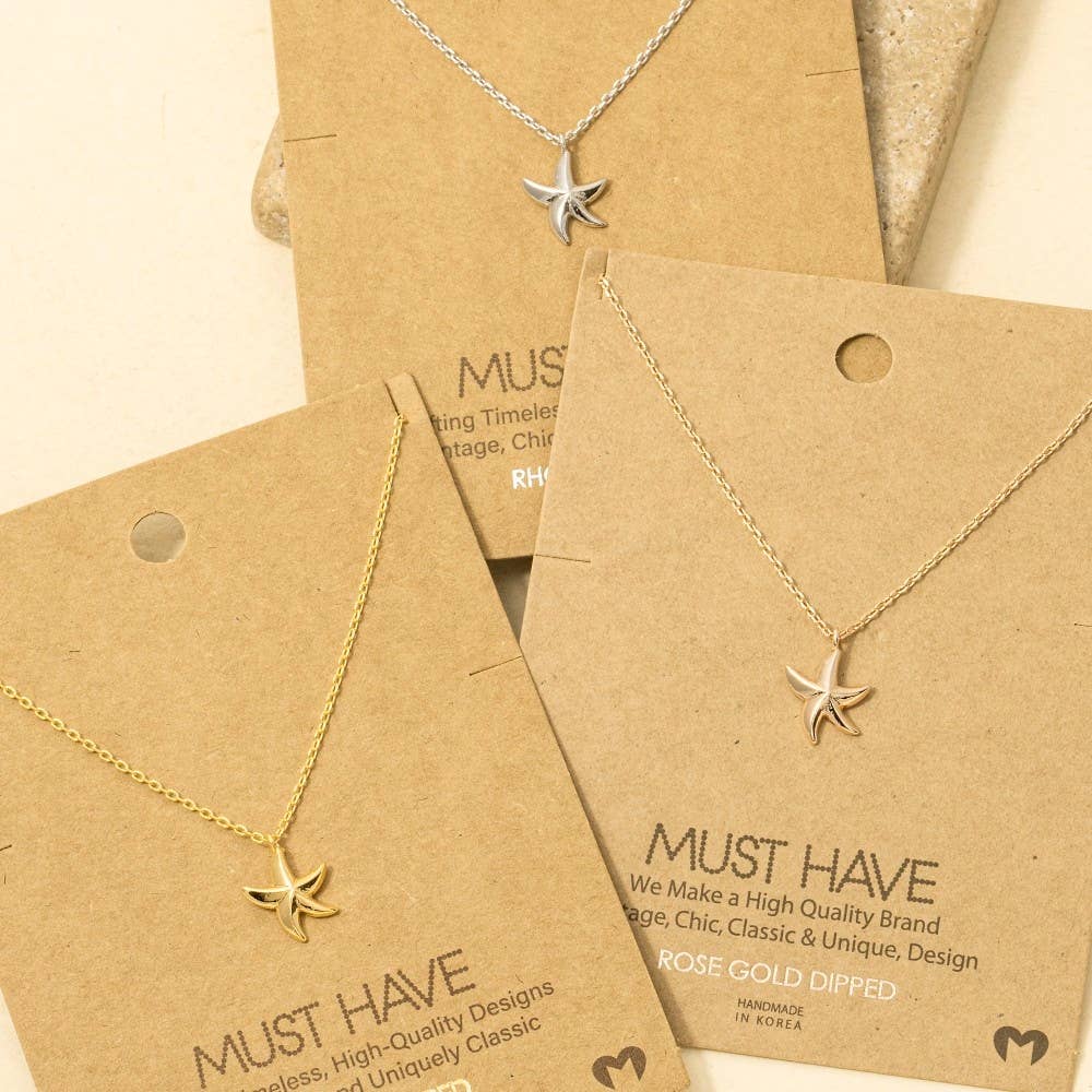 Gold Dipped Star Pendant Necklace