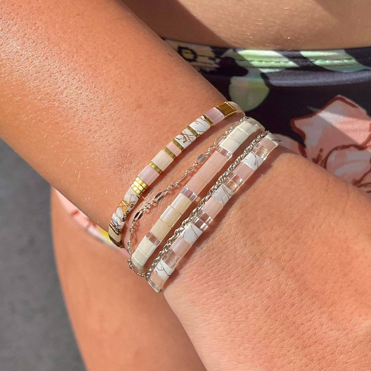 Whisper - Tila Bead Bracelet Single