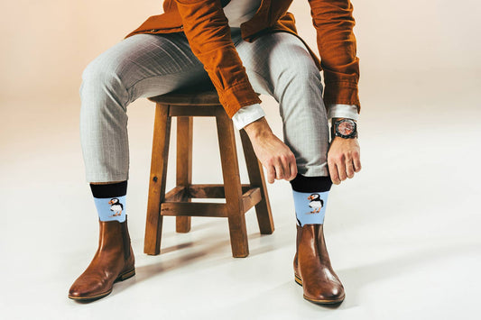 Casual Designer Animal Socks - Puffin - for Men and Women