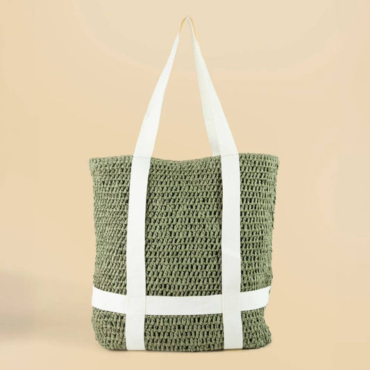 Straw Braided Hat Carrier Tote Bag