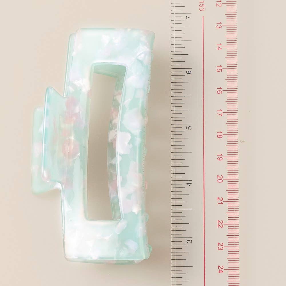 pink, white aqua Assorted Shapes Hair clip claw Set