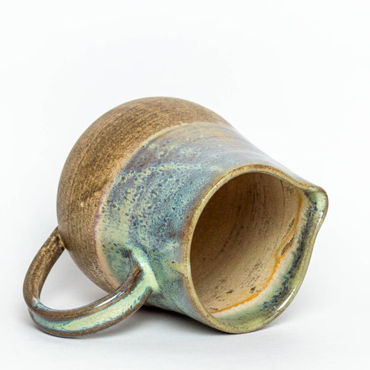 Green 32oz Pitcher - Handthrown, in Ohio, Stoneware Ceramic