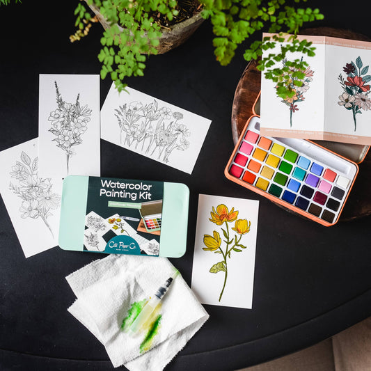 Wildflower Meadow watercolor painting kit
