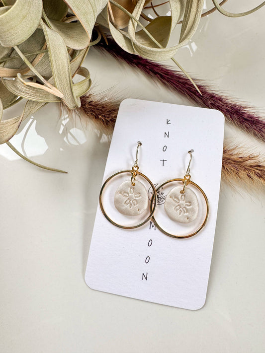 Sand Dollar Drop Earrings