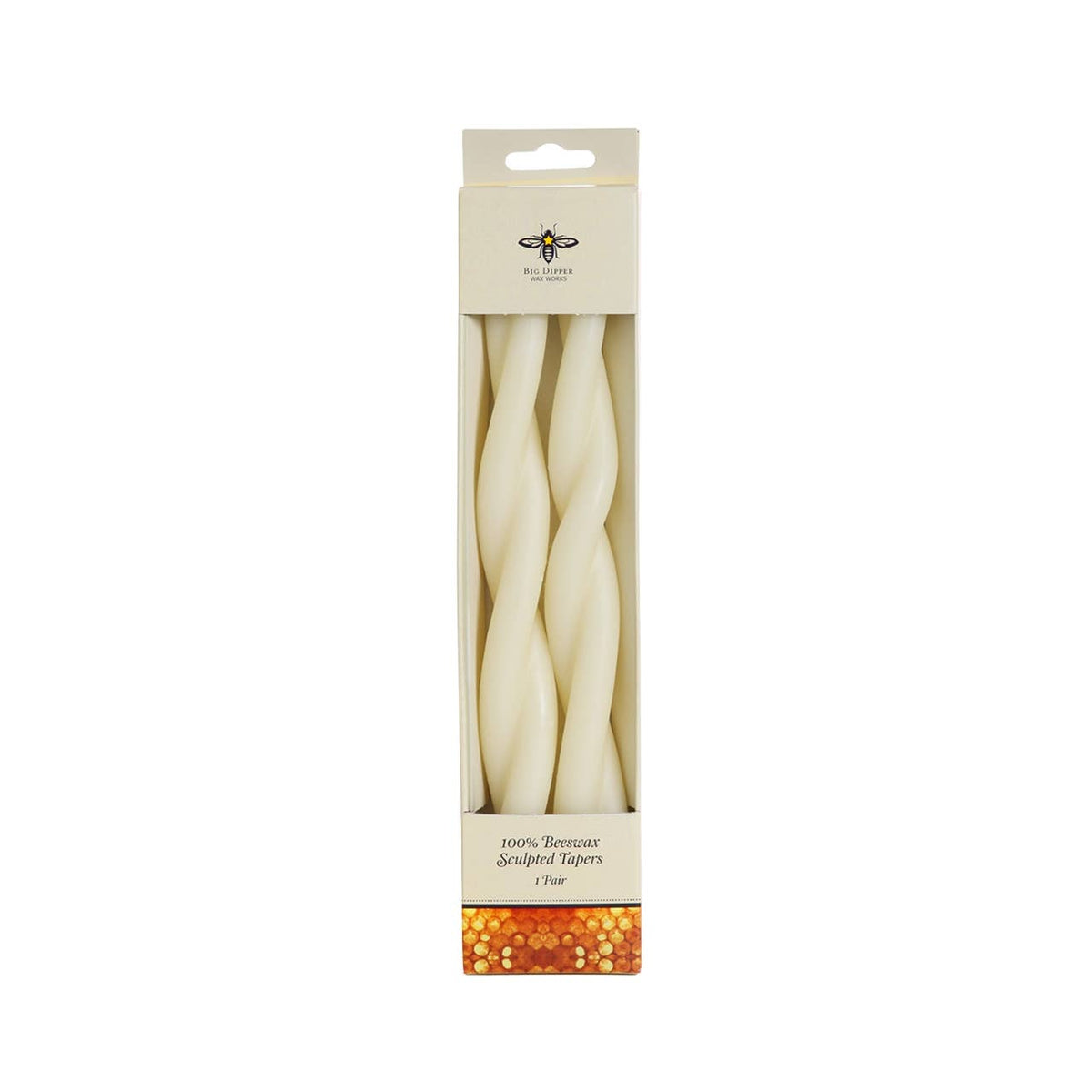 Twisted Taper Candles – 100% Pure Beeswax – Hand-Dipped