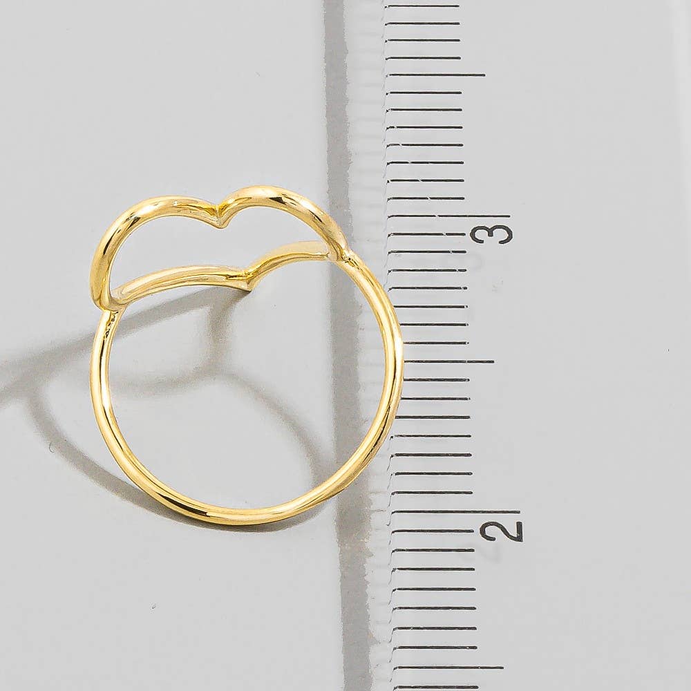 Heart Cutout Band Ring
