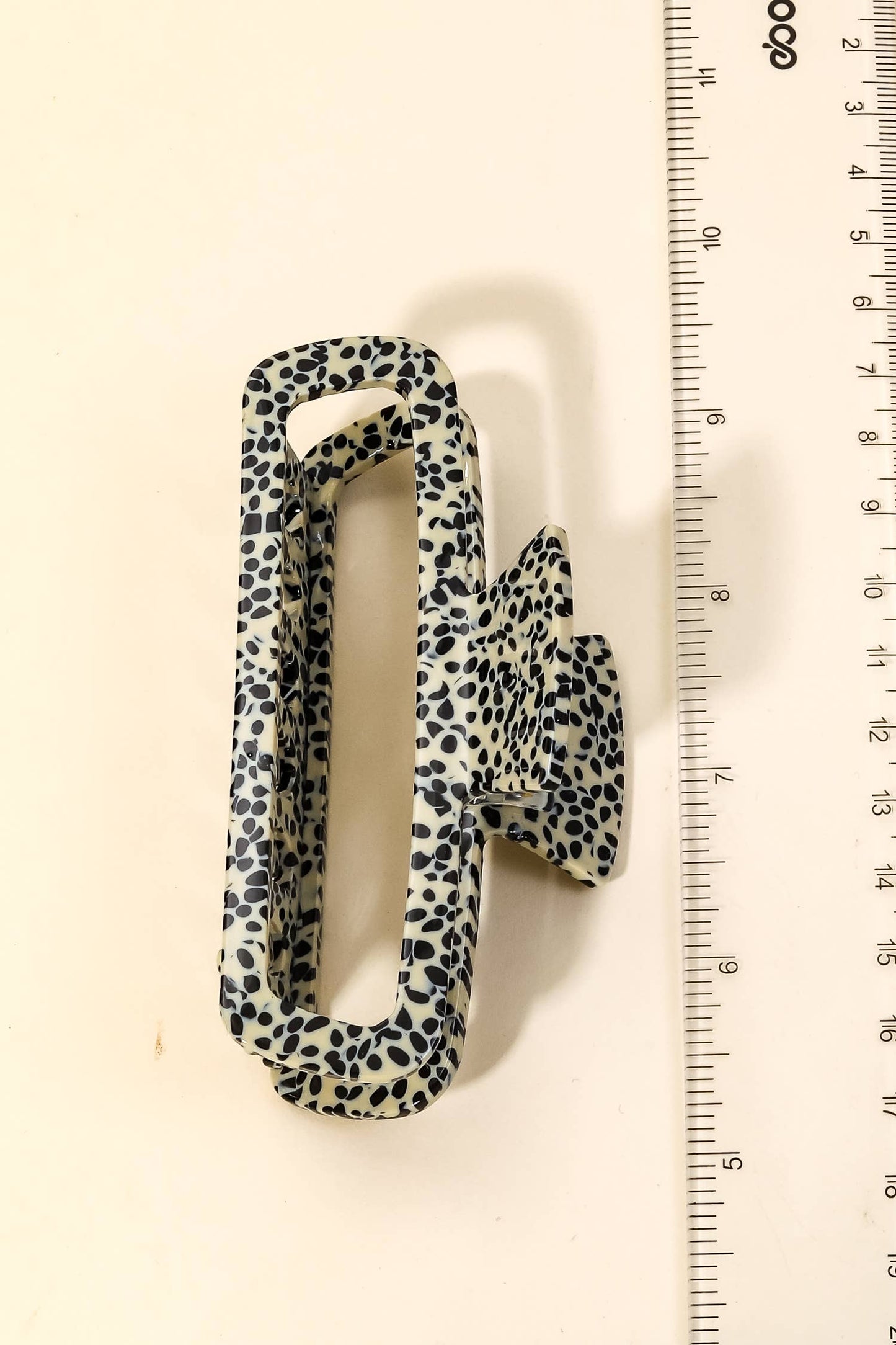 Assorted Acetate Pattern Rectangle Hair Claw Set