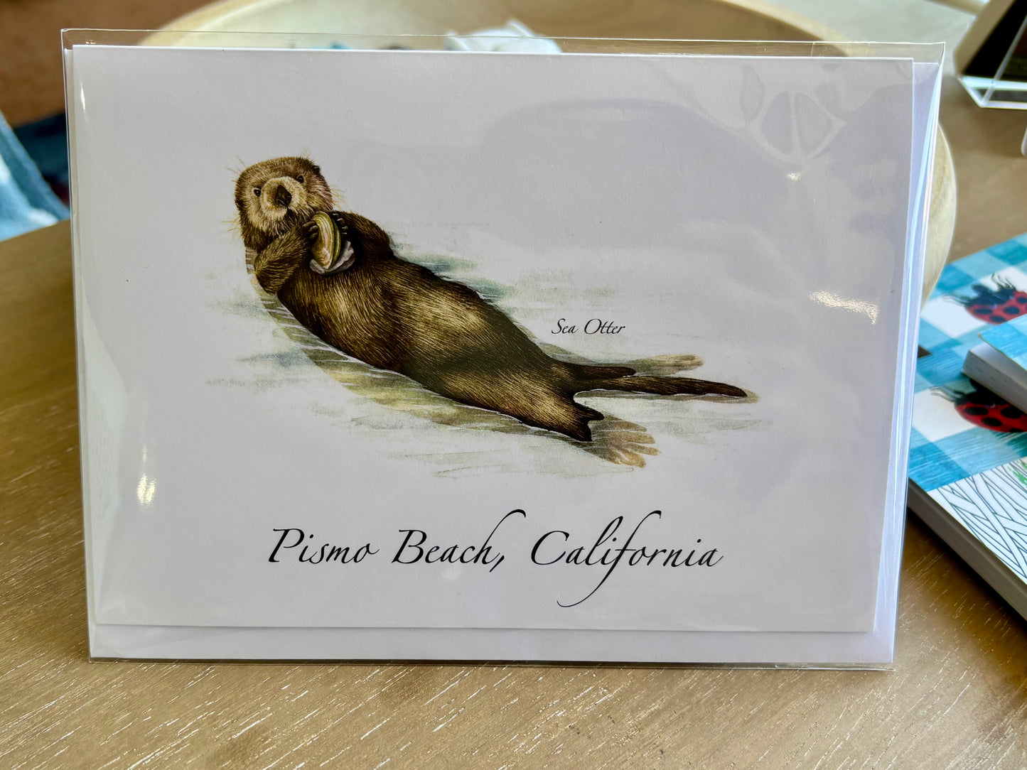 Pismo Beach Sea Otter Everyday Greeting Card, Recycled Material