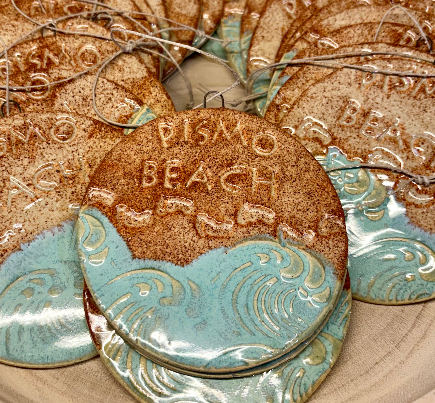 Footprints in the Sand Pismo Beach Ornament
