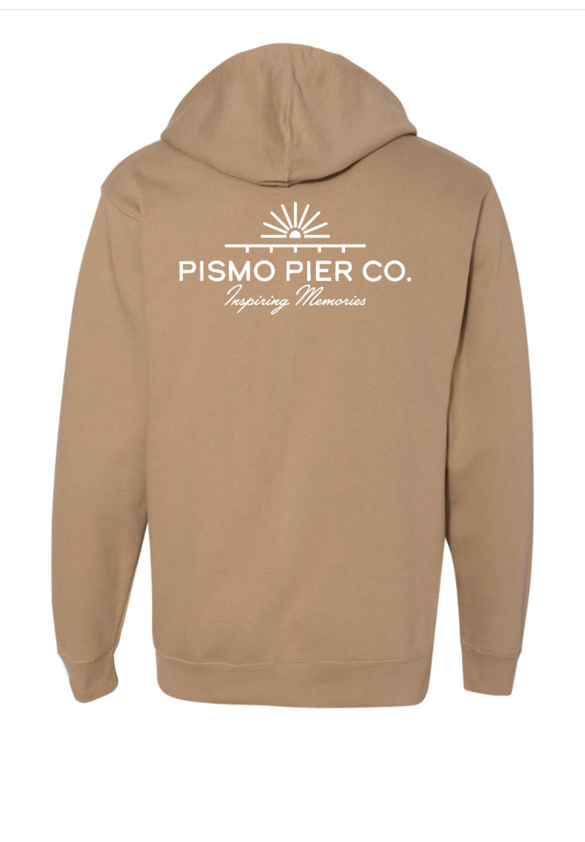 Pismo Pier Co. Midweight Hoodie – Sandstone Coastal California Fleece Sweatshirt