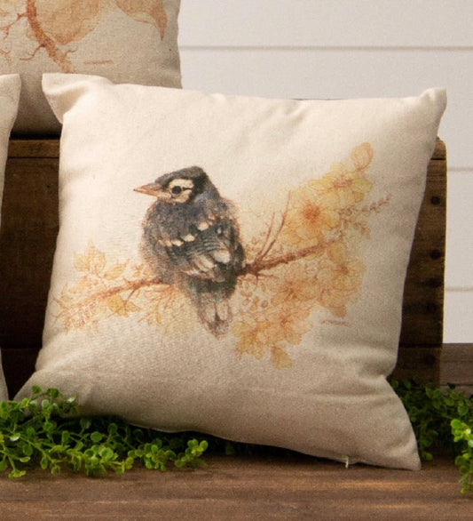 Pillows - Sepia Birds in Nests