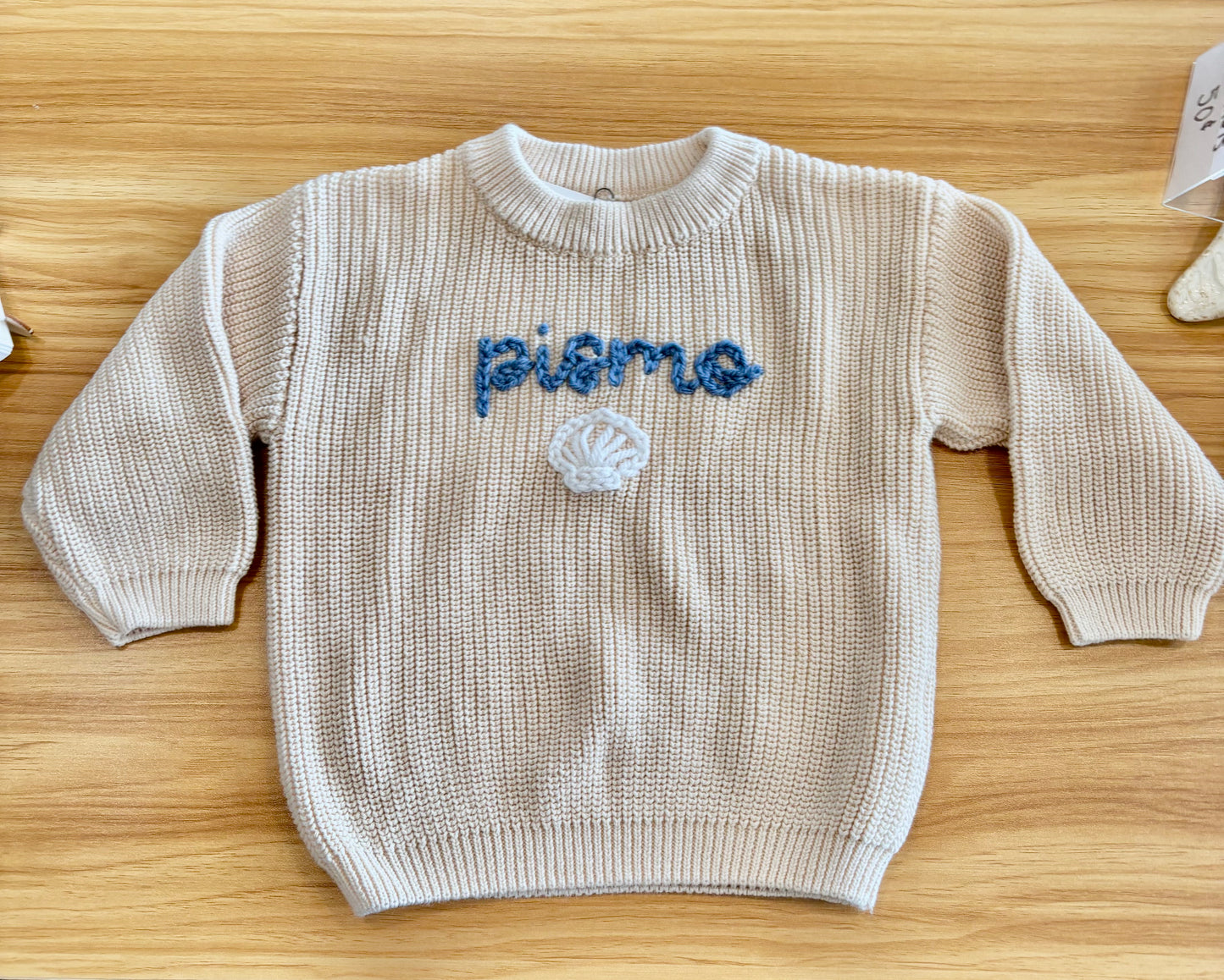 Pismo Hand stitched Children’s Sweater - Blue