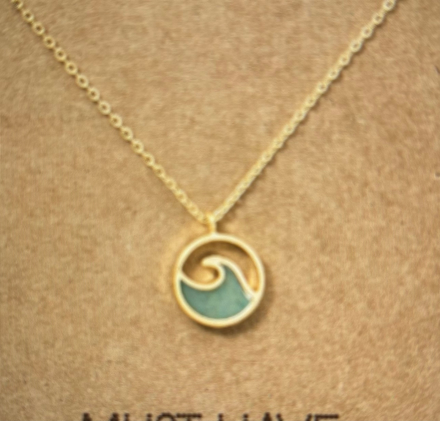 Round Wave Coin Pendant Mint