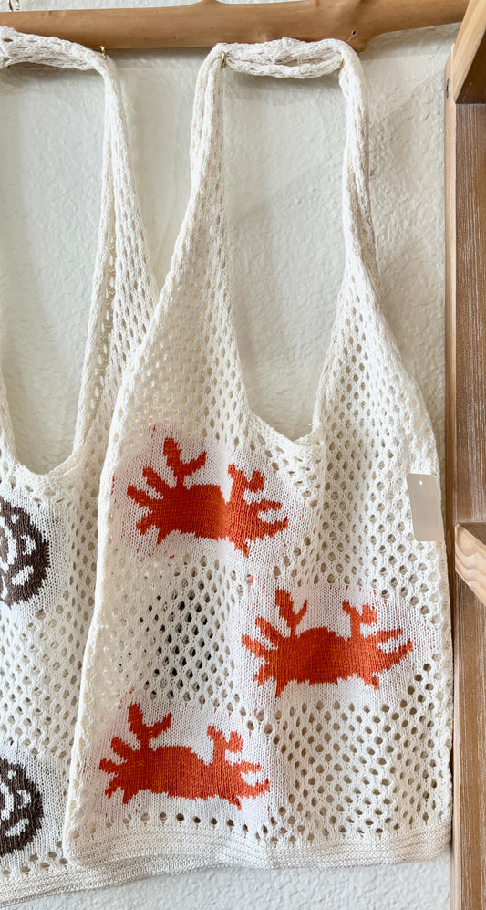 Crochet Beach Tote Bag