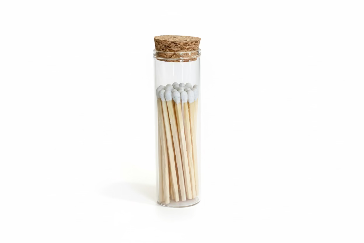Matches in Glass Bottle