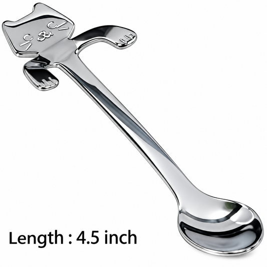 Cat Tea Spoon Gold or Silver