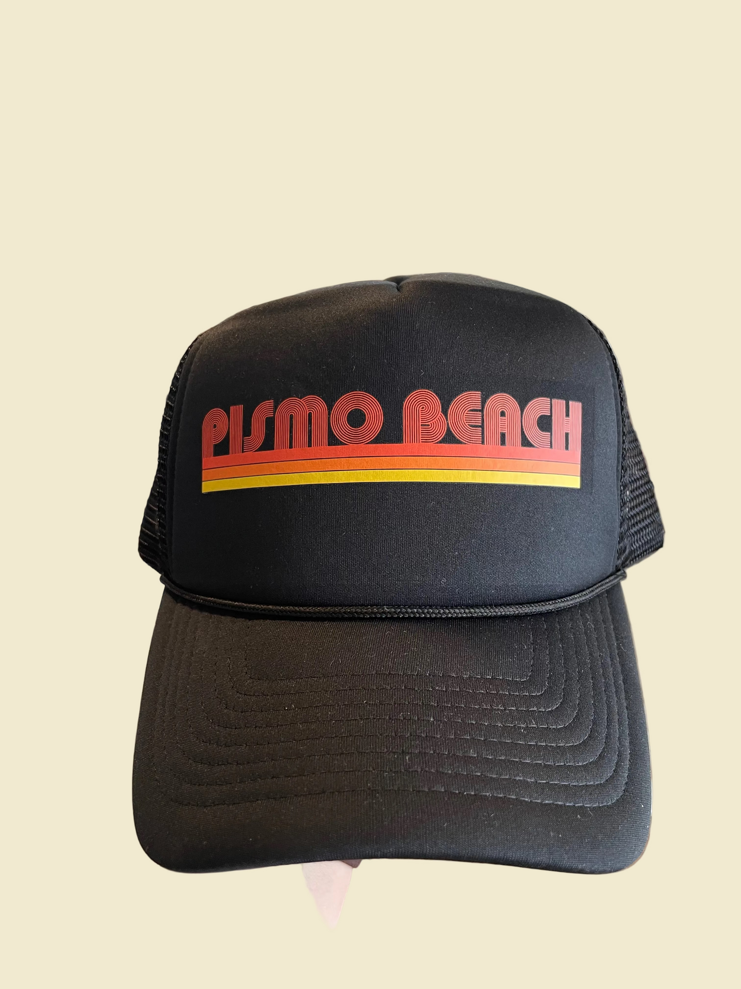 Pismo Beach Bars Trucker Hat - Black