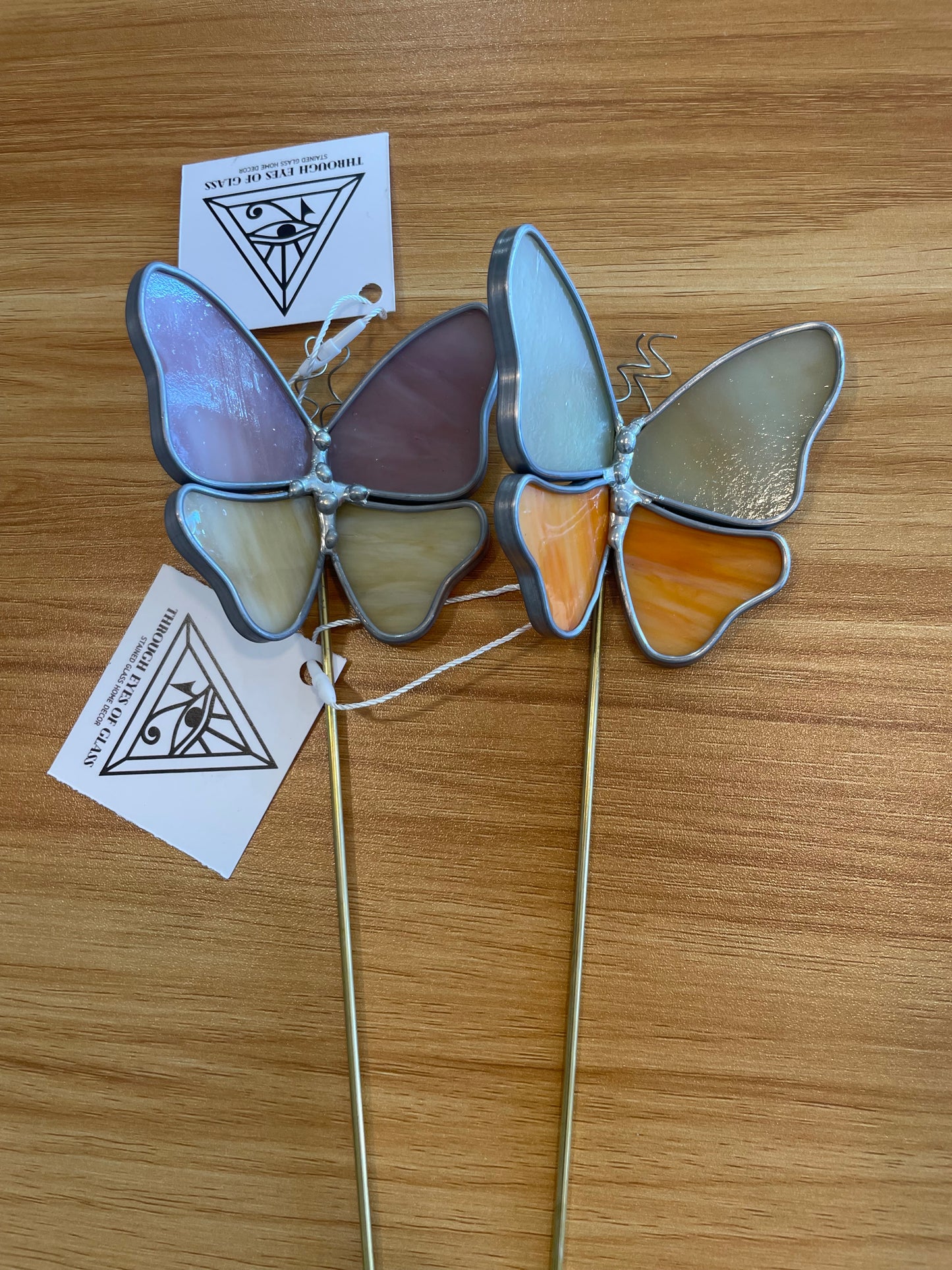 Butterfly Plant Stake - Stained Glass