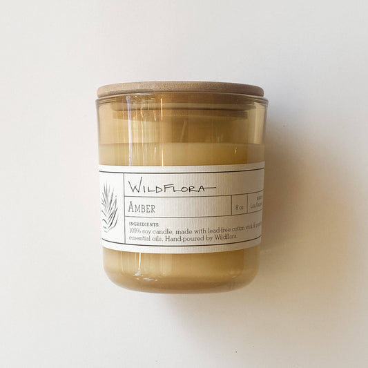 WildFlora Hand-Poured Candle: AMBER