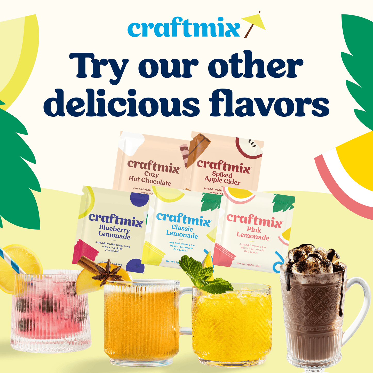 Lemonade Variety Pack Cocktail Mixers -12 Serving Multipack