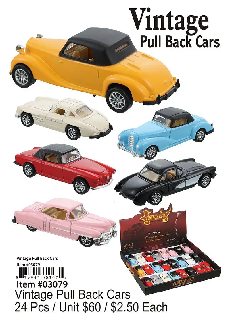 Vintage Pull Back Cars .