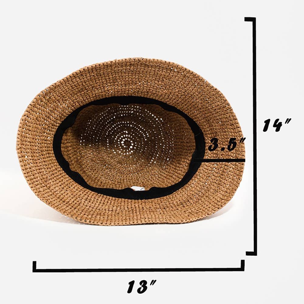 Braided Raffia Bucket Hat