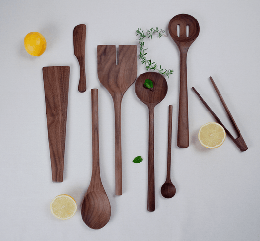 8’’ Walnut Wood Stirring Spoon - Kitchen Serving Utensil