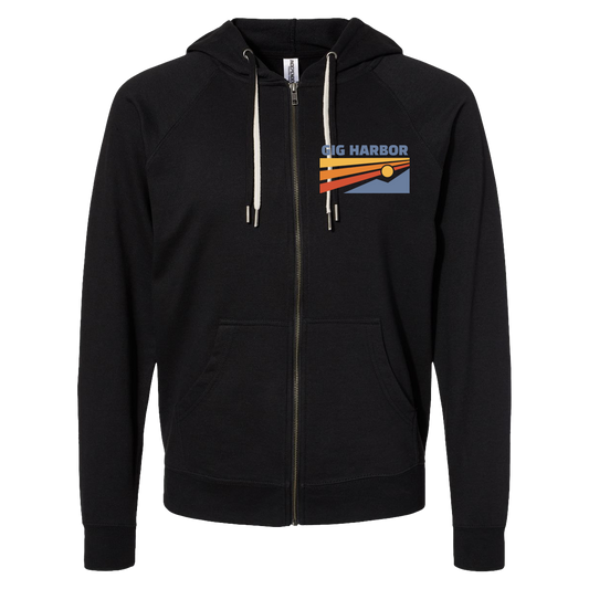 Sky Mountain Lightweight Terry Zip Up Hood