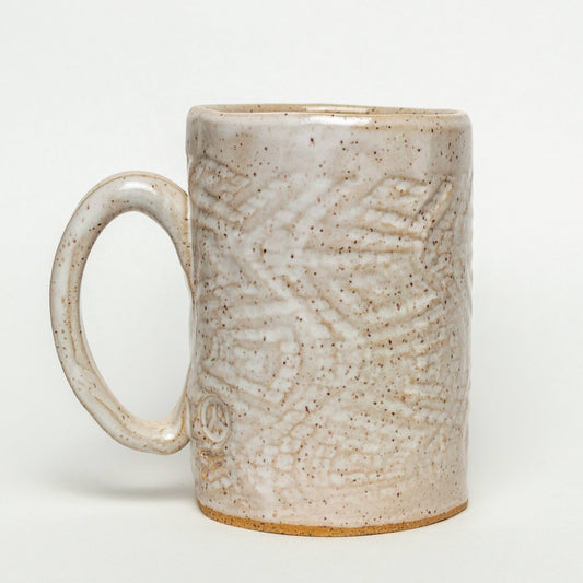 Octopus Pattern Handmade, in Ohio, Ceramic White 14oz Mug