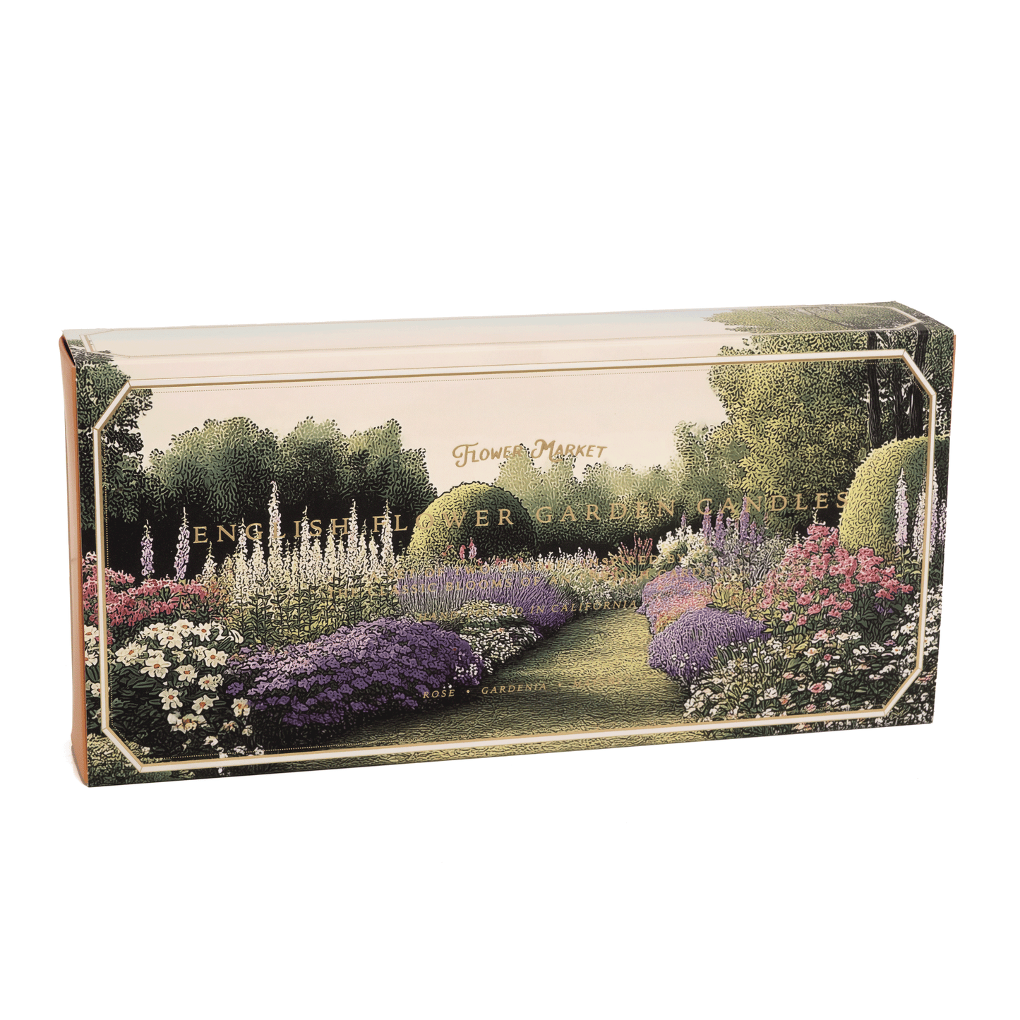 English Flower Garden Candles Set
