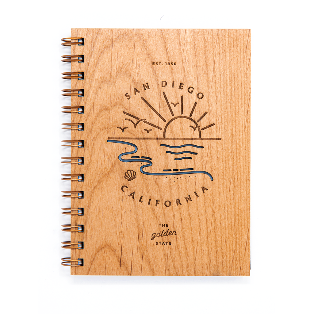 Pismo Beach Destination Wood Journal