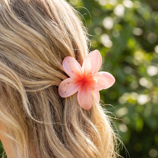3Pc Large Vibrant Gradient Flower Hair Claw