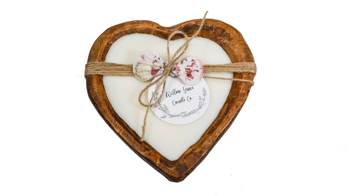 Small Heart Dough Candle