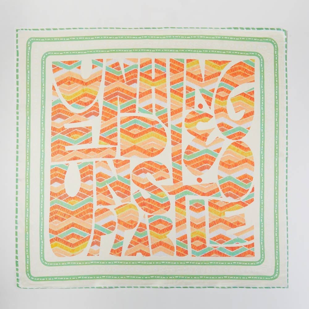 Abstract Tribal Print Square Bandana Scarf