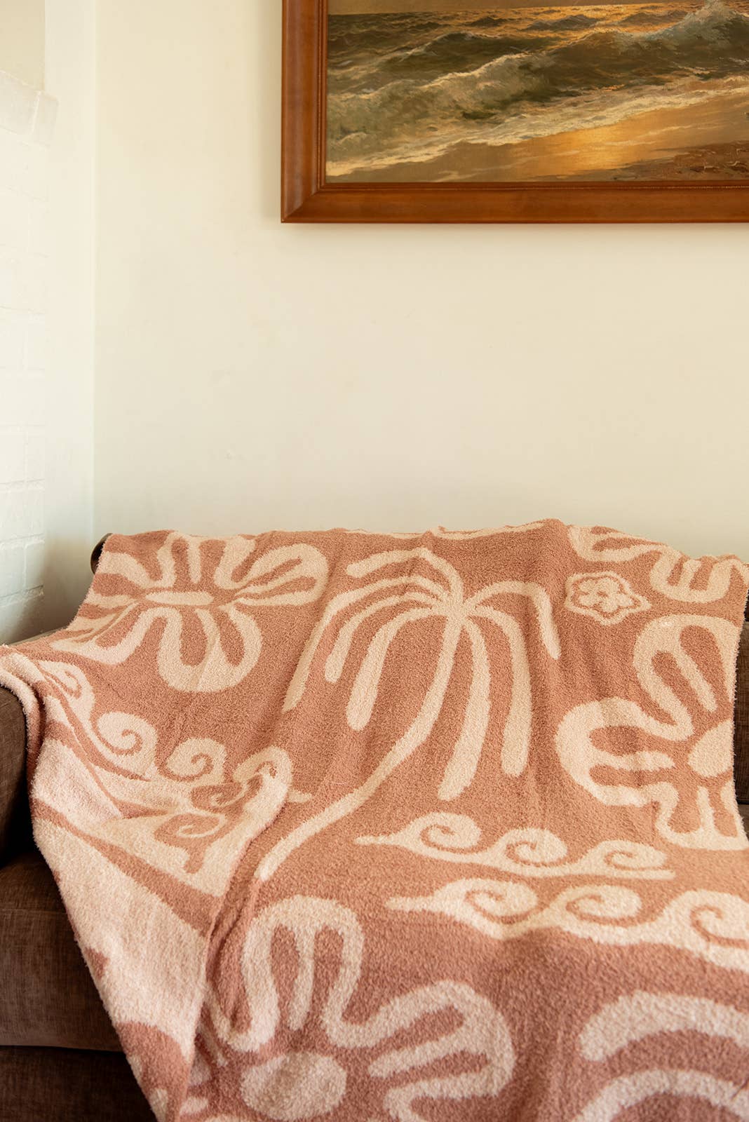 Hanalei Plush Throw - Island Blush