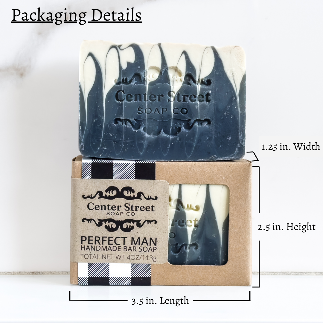 Perfect Man Vegan Handmade Bar Soap For Men - 4oz