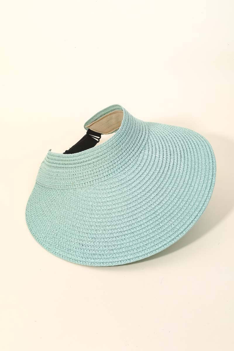 Natural Straw Fashion Visor